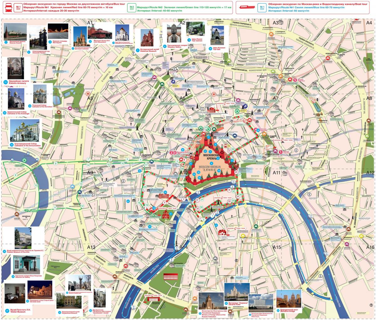 Moskva attraktion karta