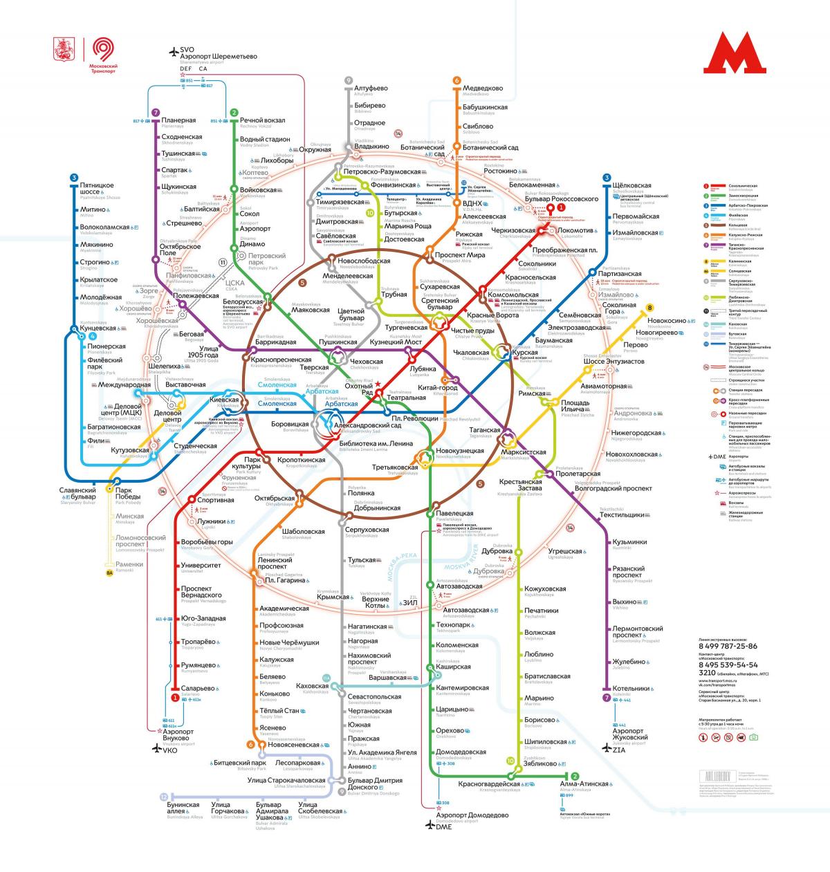 karta över tunnelbanan i Moskva
