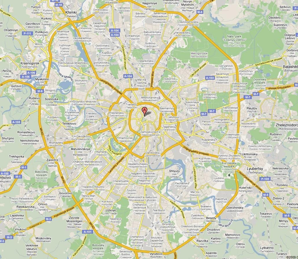 Moskva förort karta