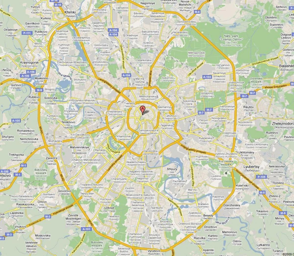 Moskva förort karta