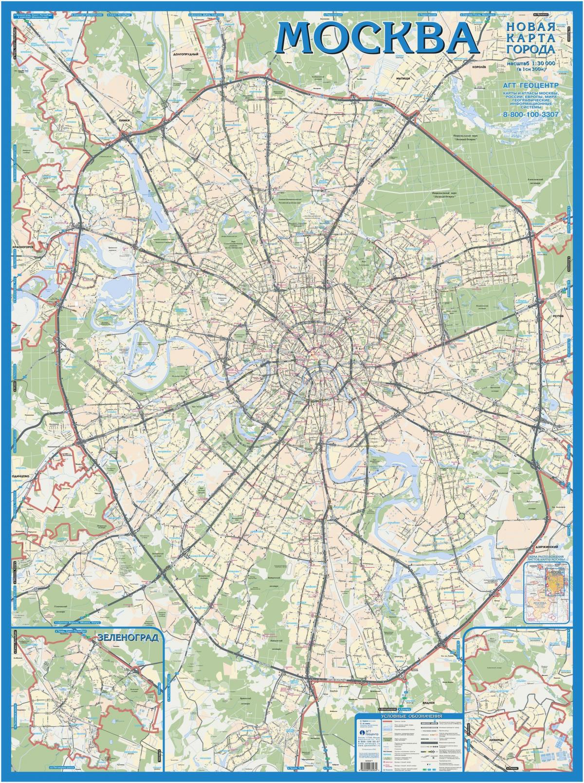 Moskva geografisk karta