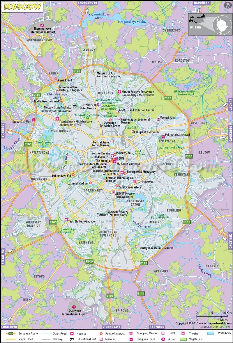 Moskva på kartan