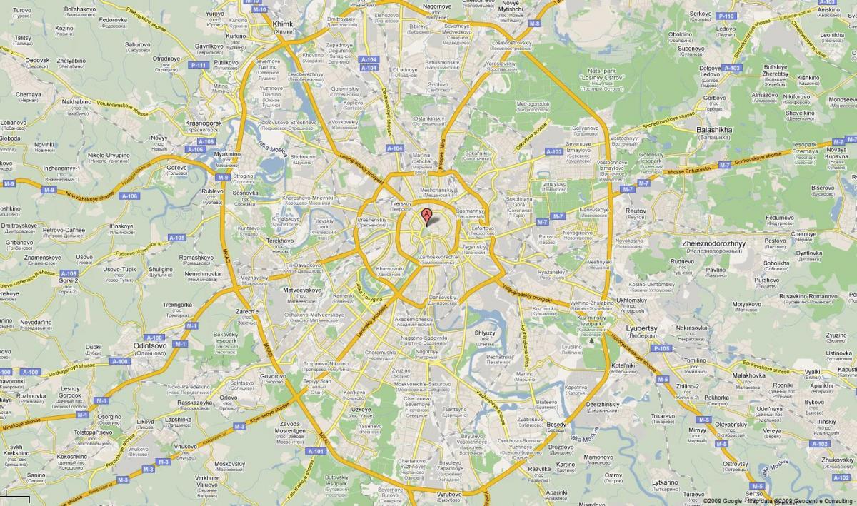 Moskva motorväg karta