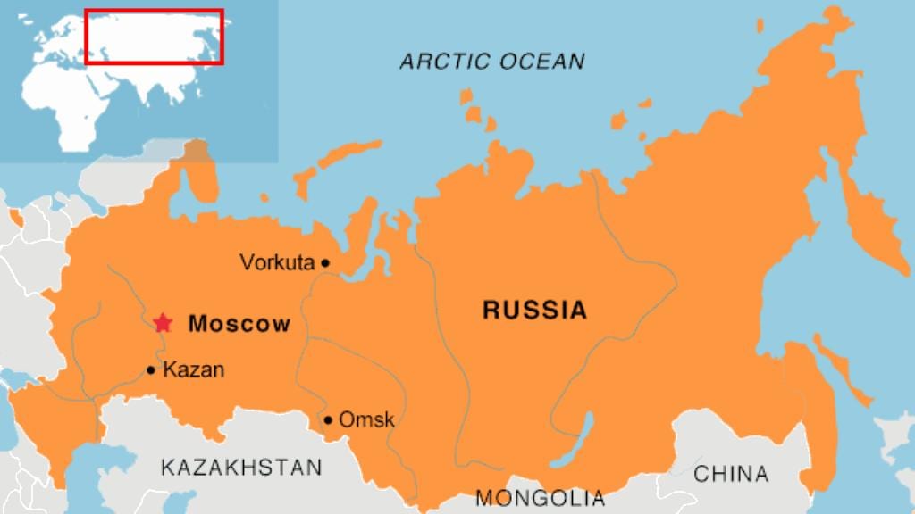 Moskva läge på karta