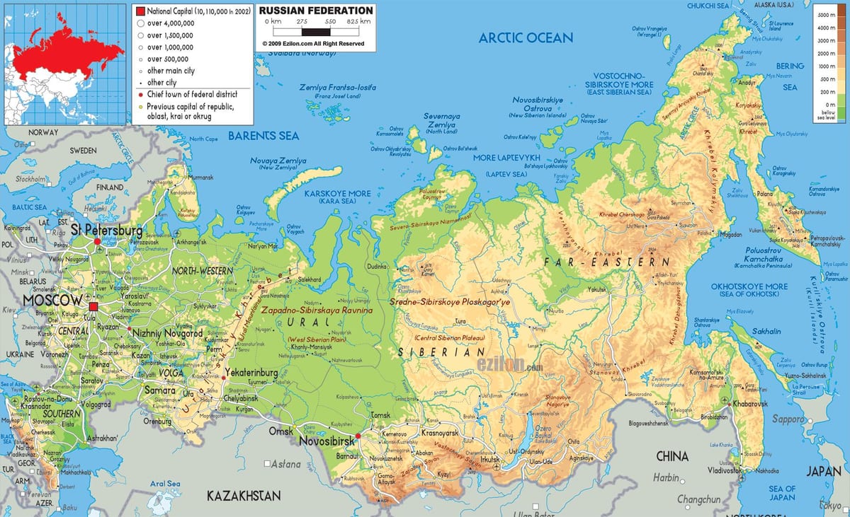 Rysslands karta