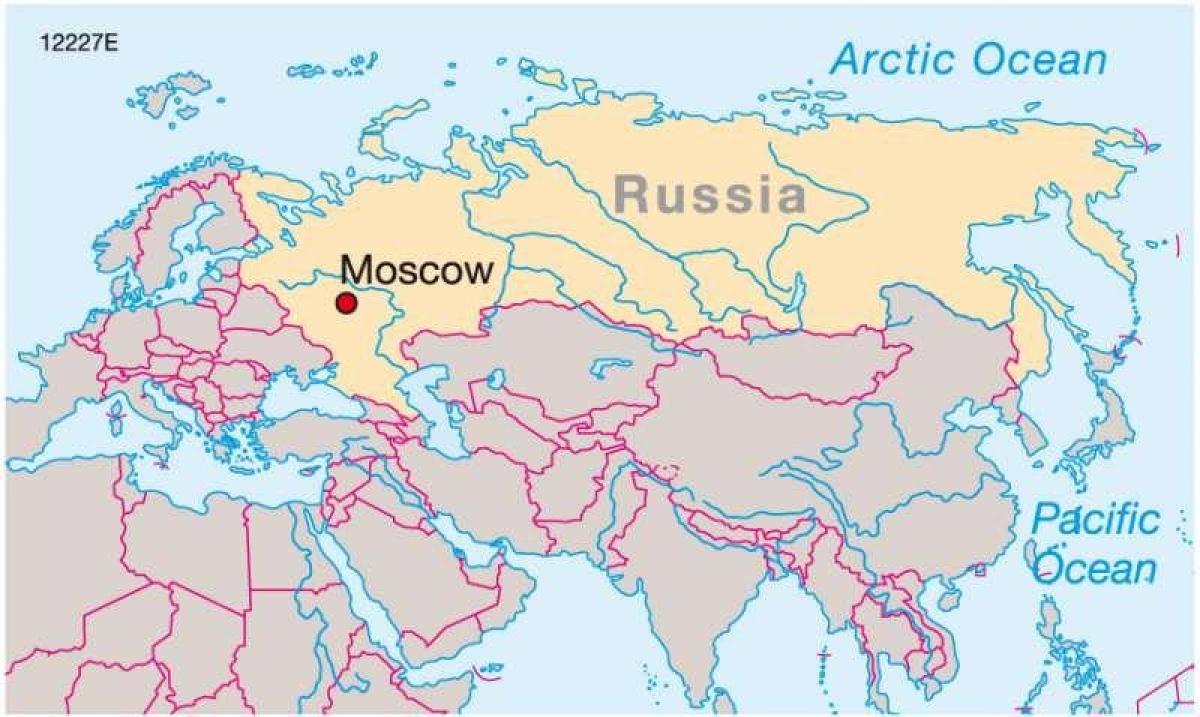 Moskva på kartan över Ryssland