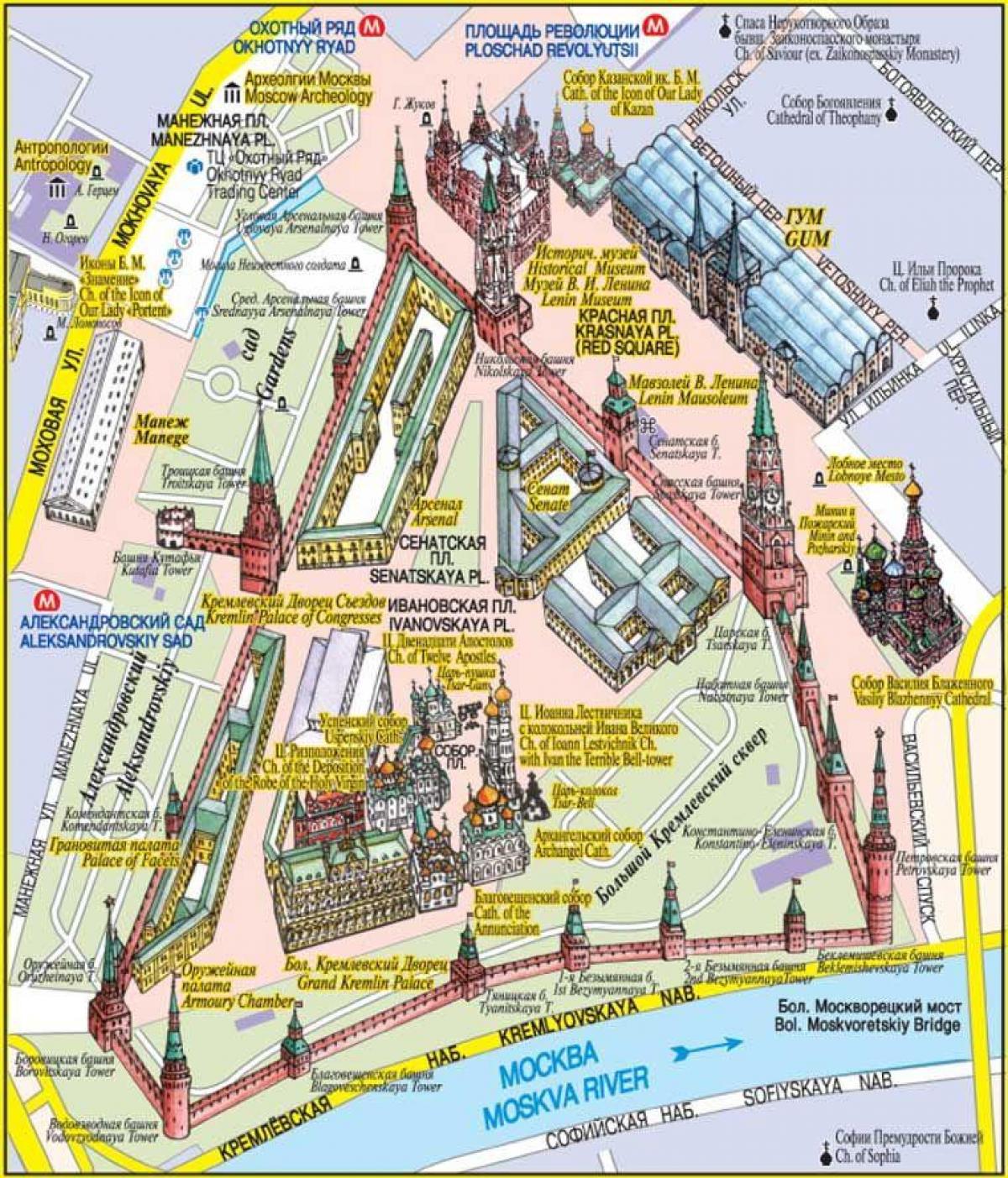 Röda Torget i Moskva karta