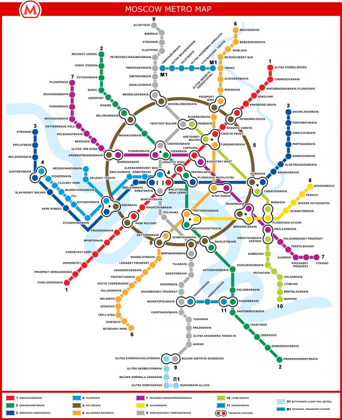 karta över Moskvas tunnelbana