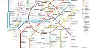 Karta över tunnelbanan i Moskva