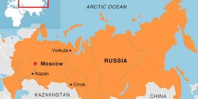 Moskva läge på karta