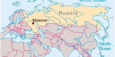 Moskva på kartan över Ryssland