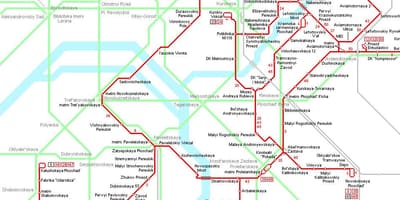 Karta över Moskva spårvagn