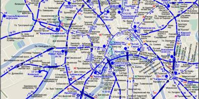 Karta över Moskva trådbuss