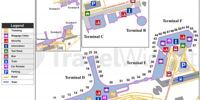 Sheremetyevo karta av terminaler