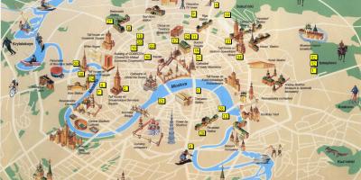 Moskva turistattraktioner karta